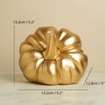 thumbnail image 2 of Halloween Pumpkin Decor Fall Pumpkin Decor Gold Accent Modern Indoor Statue for Home Table Shelf Mantel Halloween Thanksgiving 1 Pack, 2 of 7