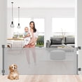 thumbnail image 6 of Sunnycome 2PCS Retractable Baby Gate,Mesh Dog Gate,33"Tall Extends up to 126" Wide,Child Safety Gate for Doorways,Stairs,Hallways,Indoor Outdoor Gray, 6 of 7