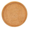 thumbnail image 5 of bali & pari Eldon Indoor Bohemian Natural Rattan Circle End Table, Light Honey, 5 of 7