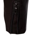 thumbnail image 5 of Men's Spring And Winter Solid Color Long Sleeved Stand Collar Zipper Leather Jacket, 5 of 7