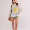 thumbnail image 2 of Gkeoshab Sweater Dress Round Neck Long Sleeve Shirts for Women Casual Fall Tops Lightweight Tunic Sweaters Fashion Clothes Loose Fit 2025 Light Yellow XL, 2 of 7