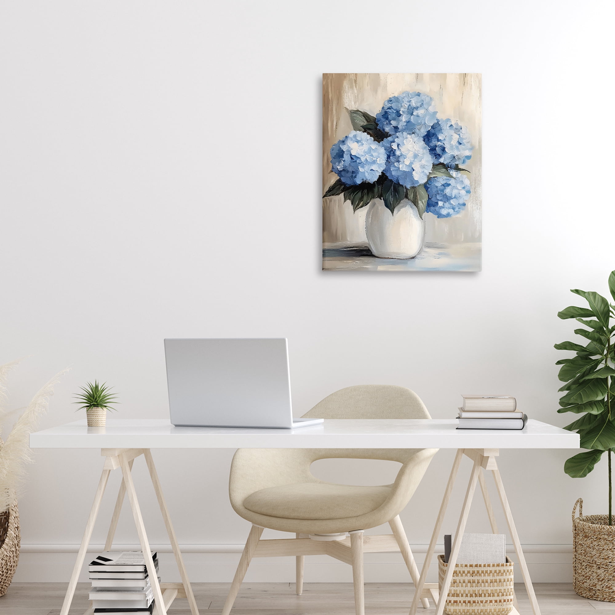 Stupell Industries Painted Hydrangeas in White Vase Canvas Wall Art, design by Creative Studio