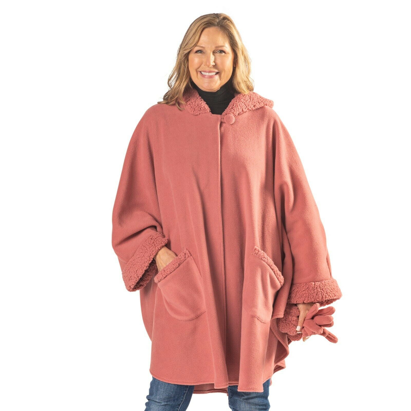 Daisy Sherpa Trimmed Cozy Coat and Glove Set – Linda Anderson