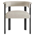 thumbnail image 6 of Side Dining Chair, Set of 2, Ivory White, Fabric, Kitchen Cafe Bistro Hospitality Restaurant, Modern Contemporary HB36861, 6 of 11