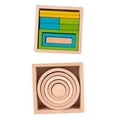 thumbnail image 1 of Bloques de construcción,Juguetes de bloques de construcción de anidación de arco iris de madera,Puzzle Stacker Equilibrio Juego Juguete de aprendizaje,Geometría Bloques de madera, 1 of 9