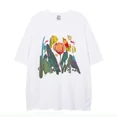 thumbnail image 3 of Camisetas de manga corta de algodón puro liuwei estilo americano corte holgado ropa de verano, 3 of 4
