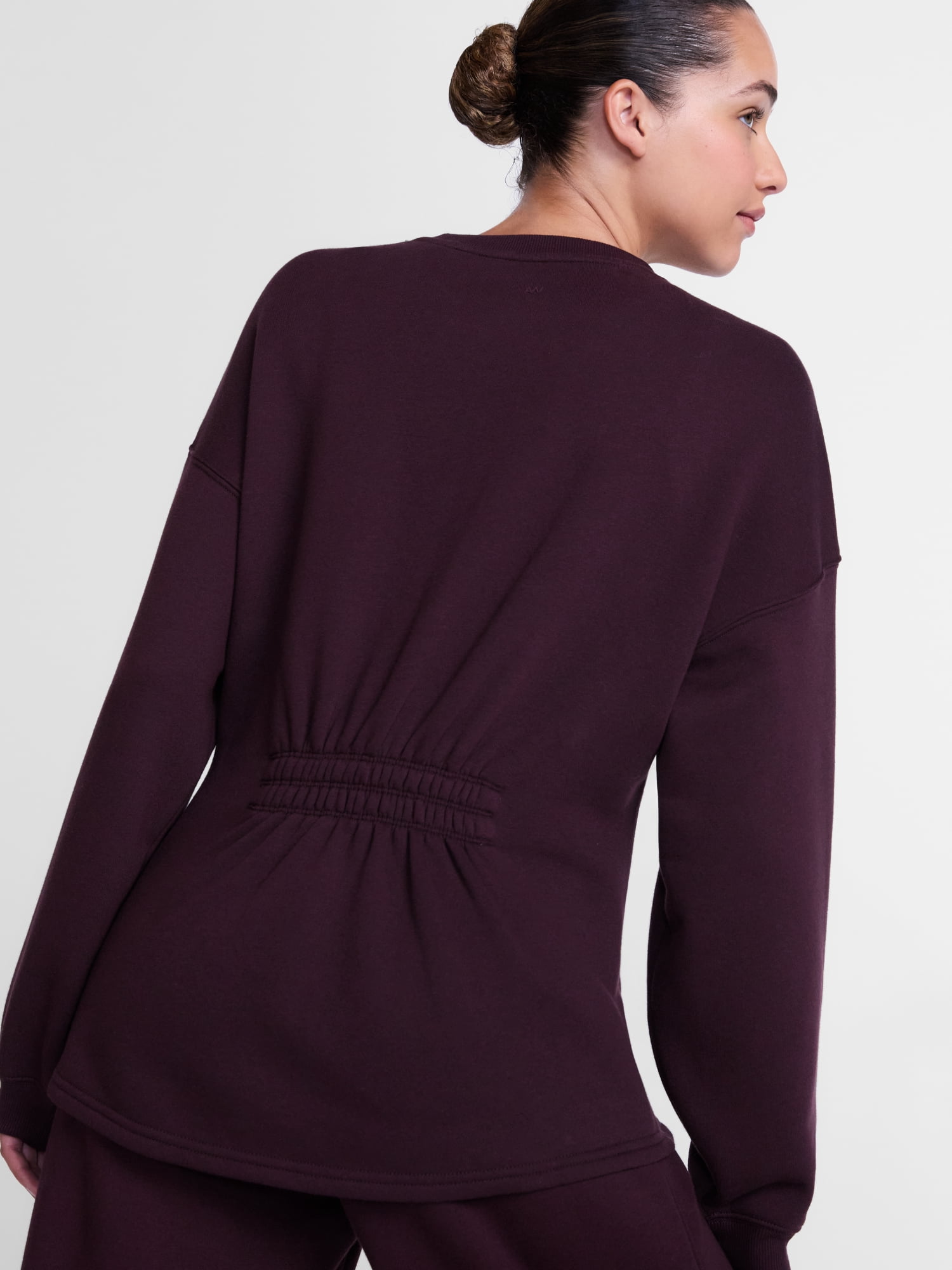 Athletic Works Women's and Women's Plus Cinched Fleece Sweatshirt, Sizes XS-4X