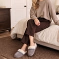 thumbnail image 2 of Ecetana Women's Cozy Slippers Memory Foam Fuzzy Slipper Anti-slip House Shoes, 2 of 6