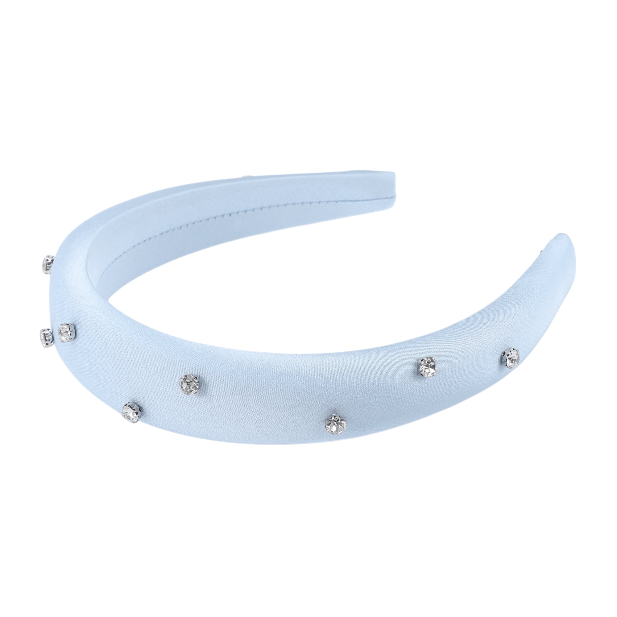 Unique Bargains Durable Beautiful Solid Rhinestone Headbands for Women 1 Pc Blue