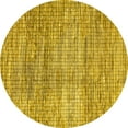 thumbnail image 1 of Ahgly Company Indoor Round Abstract Yellow Modern Area Rugs, 8' Round, 1 of 4