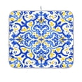 thumbnail image 6 of Iauyy Dish Drying Mat for Kitchen Counter, Super Absorbent & Hanging 16x18 / 18x24 Inch (S/M) Blue and Yellow Watercolor Composition, 6 of 8