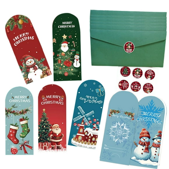 uhnmki Christmases Card Wallet Card Card Funny Holder Joyful Greeting Card for Holidays Festive Wishes Card with Design for Seasonal Celebration Ideal Classic Holiday Card to Spread Cheer