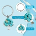 thumbnail image 4 of 20Pcs 10 Colors Tree of Life Keychain with Natural Crystal Stones 304 Stainless Steel Keychain Charm Pendant Handmade DIY Key Chain Charm, 4 of 7