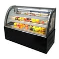 thumbnail image 2 of EQCOTWEA Commercial Countertop Refrigerated Cake Showcase Curved Air-Cooled Cake Display Cabinet 3-Layers 220V, 2 of 11