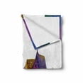 thumbnail image 2 of Cartoon Soft Flannel Fleece Throw Blanket, European Scenery with Pastel Colors and Road Aged Old Architecture Image Print, Cozy Plush for Indoor and Outdoor Use, 50" x 60", Multicolor, by Ambesonne, 2 of 6