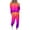 Hot Pink, variant on Trendy 2 Piece Sweatsuit Women Hooded Sweatshirt with Drawstring Jogger Pants Gradient Printed Loungewear Travel Outfits Blue 3XL