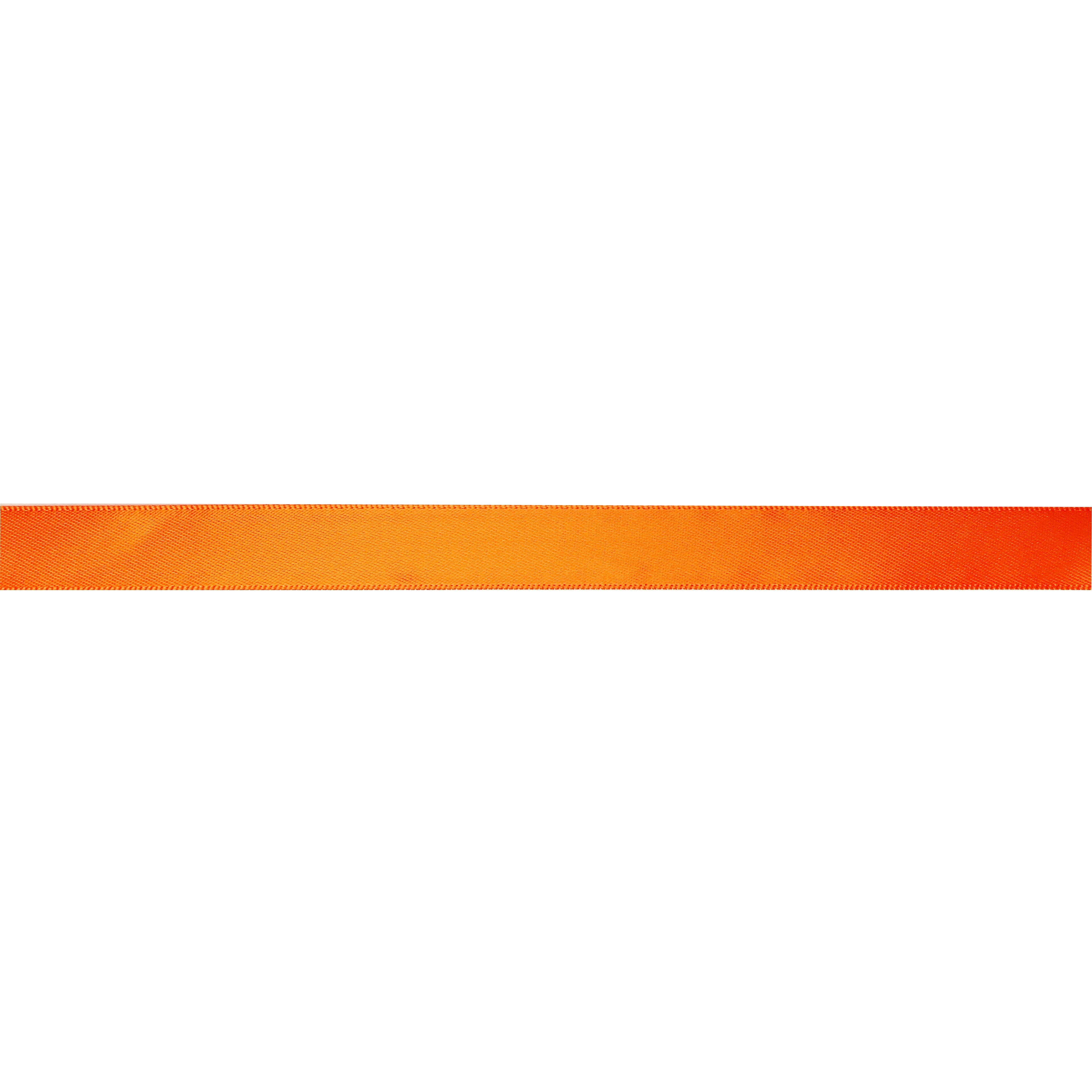 5/8" x 7yd Orange Double Faced Satin Ribbon by Celebrate It – Smooth Polyester Finish - Non-Wired with Woven Edge - 12 Pack