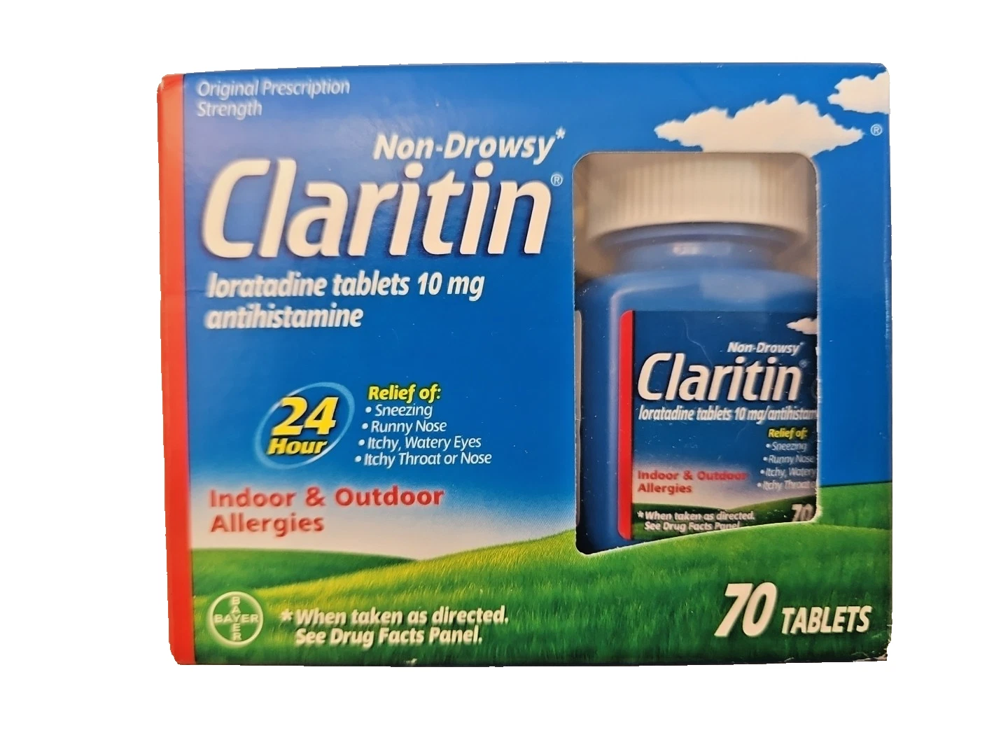 CLARITIN 24 Hour Non Drowsy 10 mg Allergy Relief Tablets 70 ea