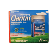 CLARITIN 24 Hour Non Drowsy 10 mg Allergy Relief Tablets 70 ea