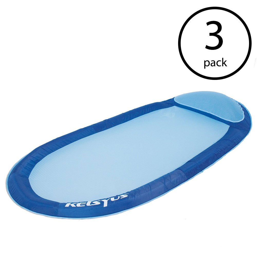 Kelsyus Floating Hammock Inflatable Pool Float Lounger Raft, Blue (3