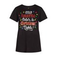 thumbnail image 5 of Holiday Time Women's Lights Christmas Graphic Tee, Sizes S-3XL, 5 of 5