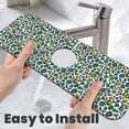 thumbnail image 6 of Xecao Green Leopard for Kitchen Sink Splash Guard Faucet Mat , Faucet Guard & Draining mat, (15" X 5.5" ), 6 of 7