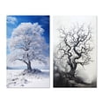 thumbnail image 2 of Designart "White Tree Winters Beauty III" Trees Wall Art Set Of 2 - White Landscapes Canvas Set For Living Room Decor, 2 of 7