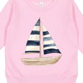 thumbnail image 3 of Inktastic Blue Striped Sailboat Nautical Toddler Sweatshirt, 3 of 4
