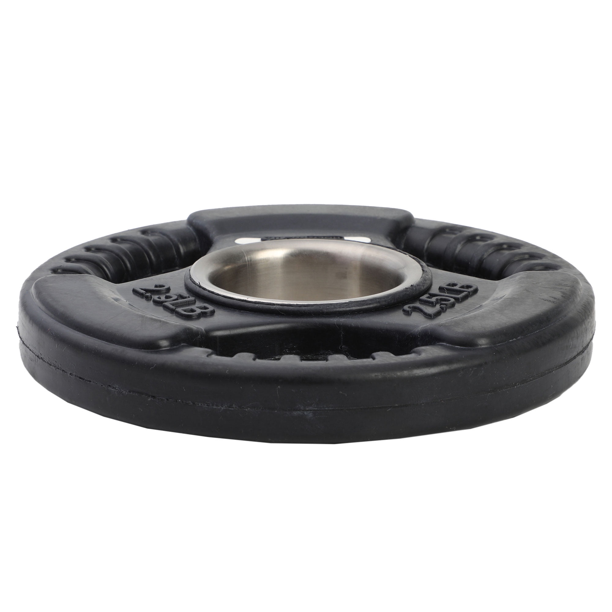 HolaHatha 2.5-Pound Olympic Rubber Coated Weight Plates w/Handle (2 Pack)