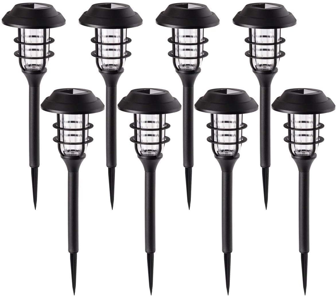 FKHouse Outdoor Solar Pathway Landsccape Lights Waterproof Led WalkwaySolar Lights 8-Pack