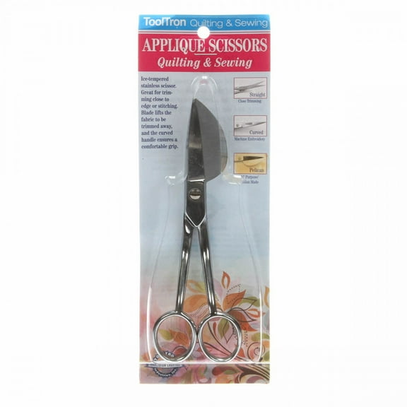 Tooltron 6 Inch Stainless Steel Duckbill Applique Scissors