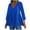 Blue, variant on VERUGU Womens Tops 3/4 Sleeve V-Neck Pleated Shirts Summer Trendy Layered Solid Basic Tee Loose Casual Flowy Comfy Plain Tunic Blouses Navy S
