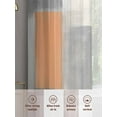 thumbnail image 3 of Modern Orange Beige Grey Sheer Curtains for Living Room Bedroom Abstract Geometric Oil Painting Sheer Curtains 72 Inch Long 2 Panels Set Light Filtering Curtain Window Treatments Drapes, 3 of 6