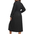 thumbnail image 5 of UVN Long Robes for Women Long Sleeve Kimono Bathrobe Waffle Knit Wrap Robe Soft Cozy Lightweight Sleepwear Nightgown with Pockets, 5 of 9