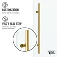 thumbnail image 6 of VIGO Elan E-Class 34 in. L x 46 in. W x 76 in. H Frameless Sliding Rectangle Shower Enclosure in Matte Gold with Clear Glass, 6 of 12