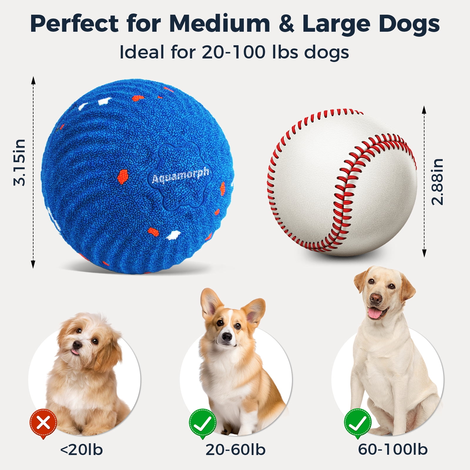 2 Pack Interactive Dog Balls - Auto Moving Bouncing Vibrating Washable Dog Toys for Large Medium Dogs, Type-C Rechargeable, Blue and Orange