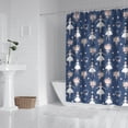 thumbnail image 2 of Dark Blue Ballerina Flower Pattern Shower Curtain 72"x72" ,Bathroom Decorative Shower Curtains Set with 12 Hooks,Modern Waterproof Washable Shower Curtain, 2 of 6