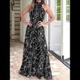 thumbnail image 4 of Elegantes para Mujer, para Fiestas de Noche, Invitadas de Boda, Grandes, Sin Mangas, Pantalones Largos de Pierna Negro S, 4 of 5