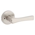 thumbnail image 1 of Kwikset Katella Interior Privacy Door Handle With Lock Door Lever For Bathroom And Bedroom Satin Nickel Reversible Keyless Push Button Lock Door Lever With Microban Protection, 1 of 5