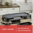 thumbnail image 2 of Black+Decker Electric Griddle - Non Stick, Fast and Even Heating, Warming Tray, 2 of 10