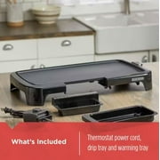 Black+Decker Electric Griddle - Non Stick, Fast and Even Heating, Warming Tray