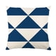 thumbnail image 5 of Juego de 4 fundas de cojín, funda de almohada, diseño geométrico, decoración de sofá, decoración para dormitorio, sofá, cama, jardín (45x45 cm, azul-blanco) TUNC Sencillez, 5 of 5