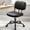 New Black, variant on Armless Home Office Executive Chair - Small Desk Chair with Low Back Lumbar Support, Height Adjustable  Leather Computer Task Chair with 360° Swivel Wheels, for Adults, Brown