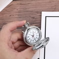 thumbnail image 2 of Miangastore 1pc Vintage Pocket Watch Creative Pocket Watch Locomotive Shape Design For Friends (Silver), 2 of 8
