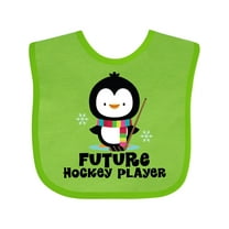 Inktastic Future Hockey Player Penguin Boys or Girls Baby Bib