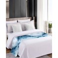 thumbnail image 4 of Xipuska Farm Marble Bed Runners for Cal King Size Bed, Decorative Bed Throws for Foot of Bed, Ombre Blue White Marble Crack Art Bed Runner Sofa Throw Bedding Scarf Protector Slipcover for Bedroom, 4 of 6