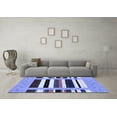 thumbnail image 3 of Ahgly Company Indoor Round Abstract Blue Contemporary Area Rugs, 6' Round, 3 of 4