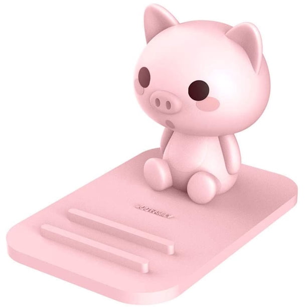 Pink Pig Phone Holder - Soporte ajustable - Lovely Animal Desktop Phone Stand, Creative Cartoon multifunción Desk Phone Stand, Smartphone Dock, Frog Gift for Girl (Pink Pig, 17 X 8 X 5 cm) Sailing Electrónica