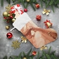 thumbnail image 6 of Orange Marble Christmas Stockings, Christmas Presonalized Large Stocking Sock, Set of 2 Xmas Party Winter Decor Candy Bag Family Holiday Gift, 17.7 Inch, 6 of 7