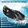 thumbnail image 2 of CZV Barefoot Shoes Women Wide Toe Box Water Shoes Fashion Non-Slip Quick Dry with Drainage Breathable Lightweight for Walking Sneakers Beach Hiking Surfing Black, 2 of 8
